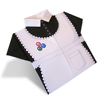 French Maid’s Blouse Origami Paper Shirt