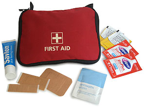 simple first aid kit for the car